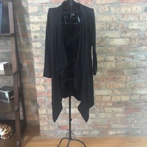 Black duster sweater